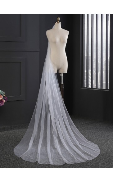 One-tier Cut Edge Cathedral Bridal Veils