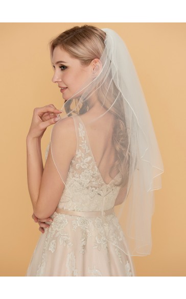 Two-tier Pencil Edge Waltz Bridal Veils