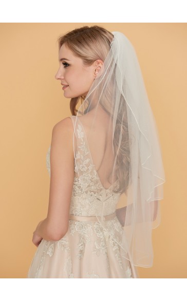 Two-tier Pencil Edge Waltz Bridal Veils