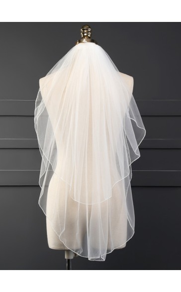 Two-tier Pencil Edge Waltz Bridal Veils