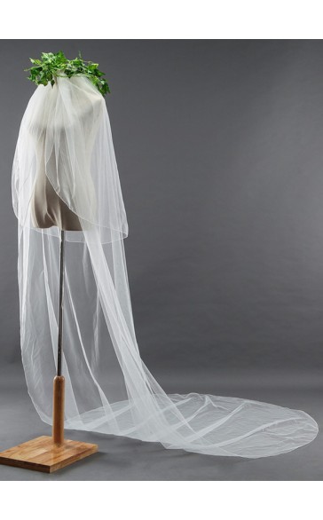 Two-tier Cut Edge Cathedral Bridal Veils