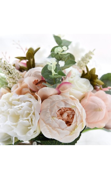 Round Silk Flower Bridal Bouquets -