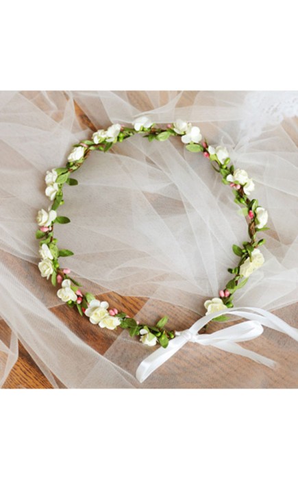 Artificial Silk With Ribbon Flower Headband