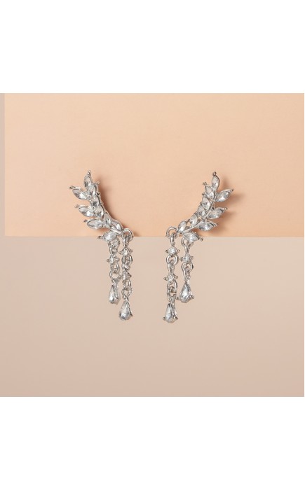 Ladies' Shining Alloy With Irregular Cubic Zirconia Earrings