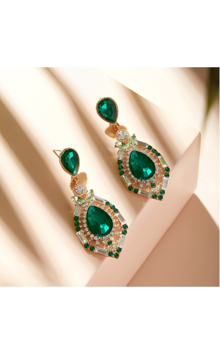 Ladies' Gorgeous Alloy With Irregular Rhinestone Earrings