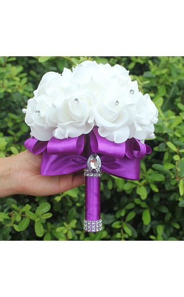 Round Foam Bridal Bouquets (Sold in a single piece) -