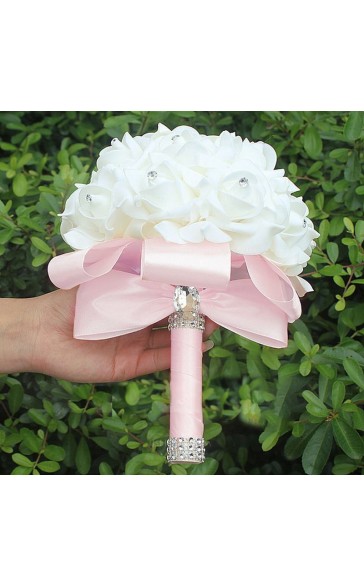 Round Foam Bridal Bouquets (Sold in a single piece) -