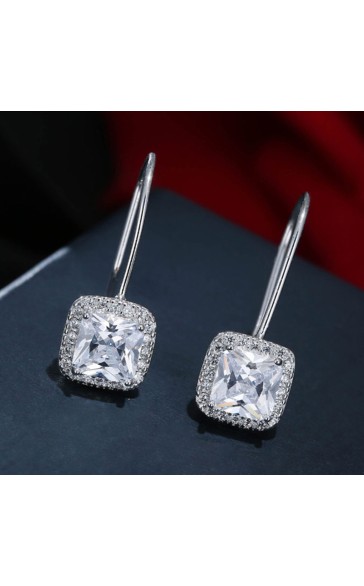 Unique Alloy With Irregular Cubic Zirconia Earrings