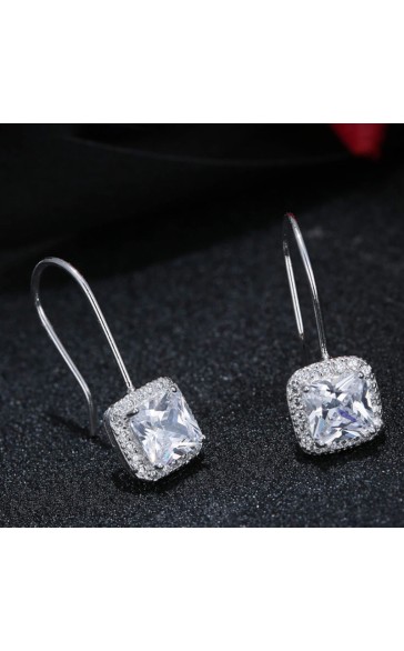 Unique Alloy With Irregular Cubic Zirconia Earrings