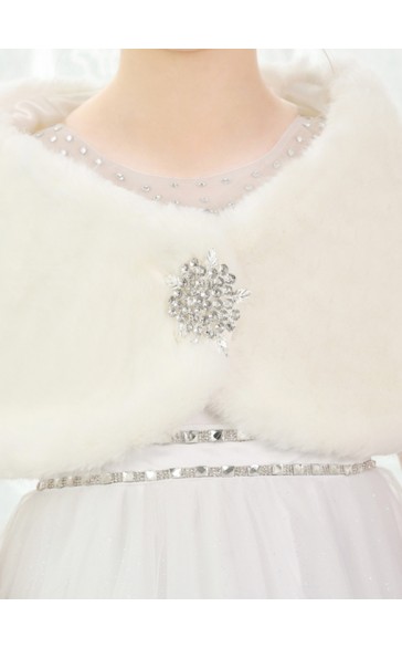 Faux Fur With Rhinestones Wraps