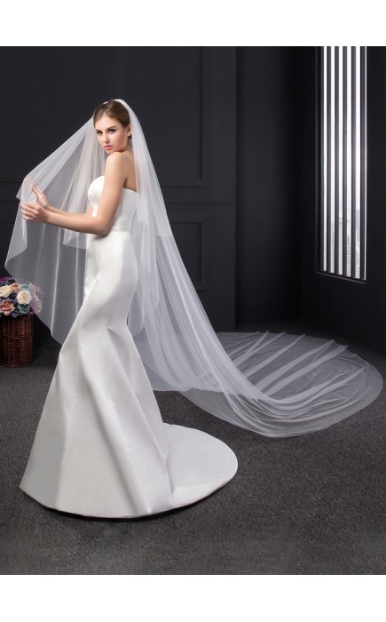 Two-tier Cut Edge Cathedral Bridal Veils