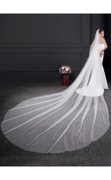 Two-tier Cut Edge Cathedral Bridal Veils