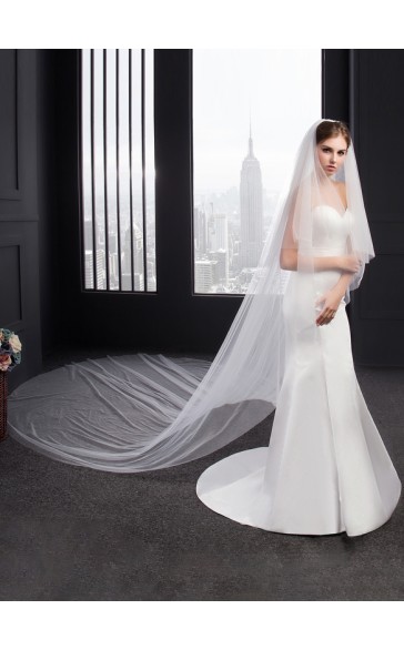 Two-tier Cut Edge Cathedral Bridal Veils