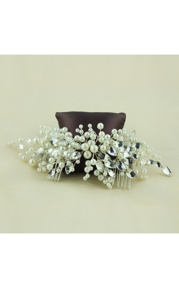 Combs & Barrettes/Headpiece Amazing With Venetian Pearl (Sold in single piece)