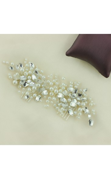 Combs & Barrettes/Headpiece Amazing With Venetian Pearl (Sold in single piece)