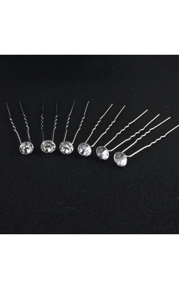 Hairpins/Headpiece Gorgeous With Crystal (Set of 6)