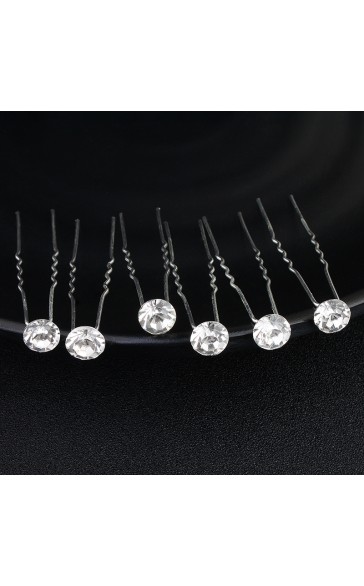 Hairpins/Headpiece Gorgeous With Crystal (Set of 6)