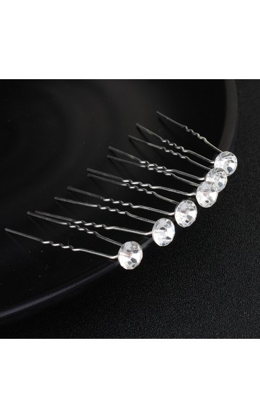 Hairpins/Headpiece Gorgeous With Crystal (Set of 6)