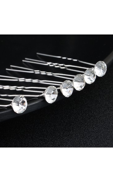 Hairpins/Headpiece Gorgeous With Crystal (Set of 6)