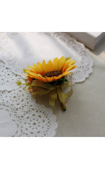 Free-Form Silk Flower Boutonniere (Sold in a single piece) -