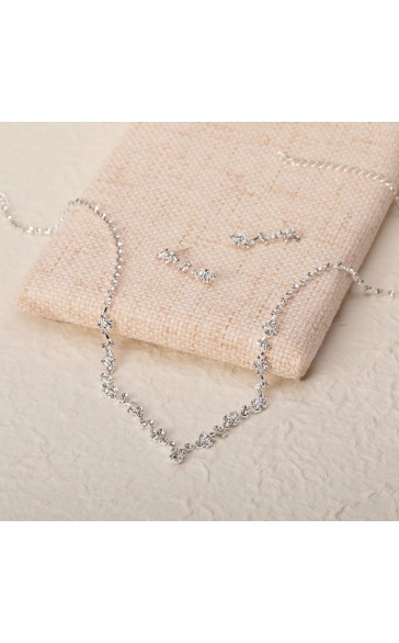 Ladies' Elegant Alloy With Irregular Rhinestone Jewelry Sets