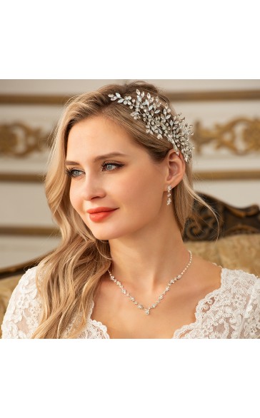 Ladies' Elegant Alloy With Irregular Rhinestone Jewelry Sets