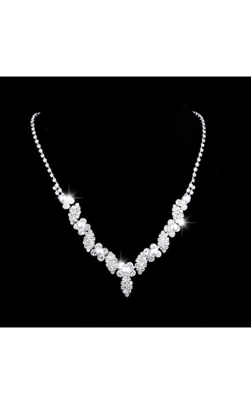 Ladies' Charming Alloy With Irregular Rhinestone Jewelry Sets