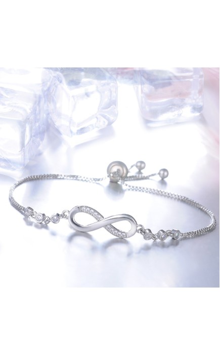 Ladies' Nice Alloy With Irregular Cubic Zirconia Bracelets