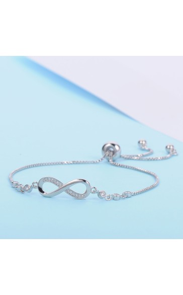 Ladies' Nice Alloy With Irregular Cubic Zirconia Bracelets