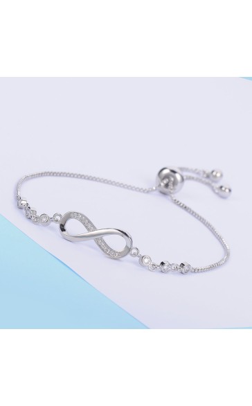 Ladies' Nice Alloy With Irregular Cubic Zirconia Bracelets