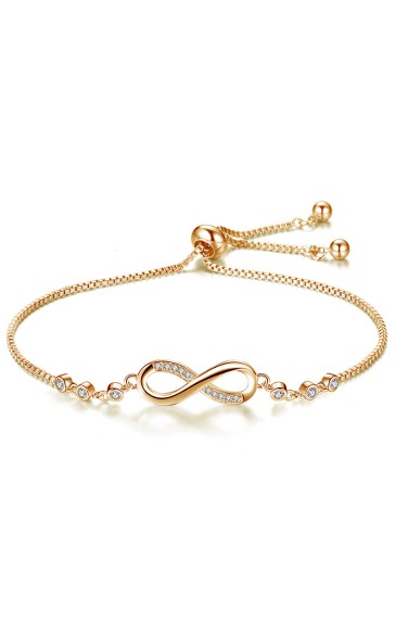 Ladies' Nice Alloy With Irregular Cubic Zirconia Bracelets