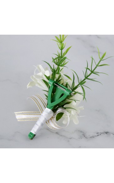 Gorgeous Free-Form Silk Flower Boutonniere (Sold in a single piece) -