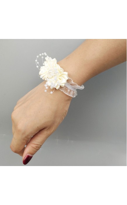 Free-Form Satin Wrist Corsage (Sold in a single piece) -