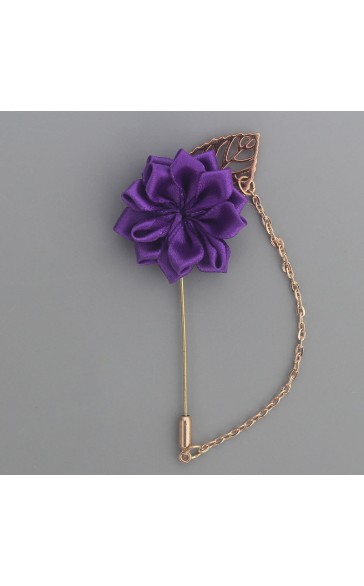 Romantic Free-Form Satin Boutonniere (Sold in a single piece) -