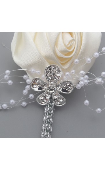 Classic Free-Form Satin Boutonniere (Sold in a single piece) -