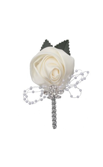 Classic Free-Form Satin Boutonniere (Sold in a single piece) -