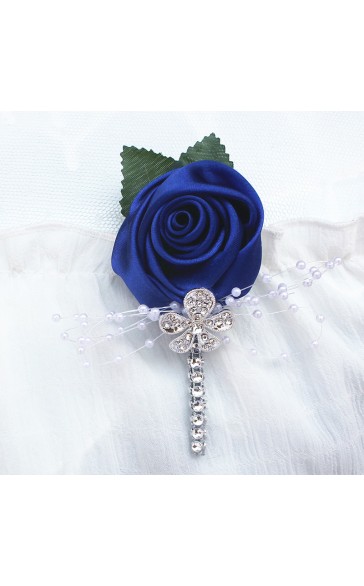 Classic Free-Form Satin Boutonniere (Sold in a single piece) -