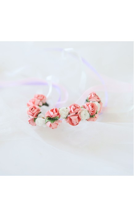 Free-Form Silk Flower Wrist Corsage (Sold in a single piece) -