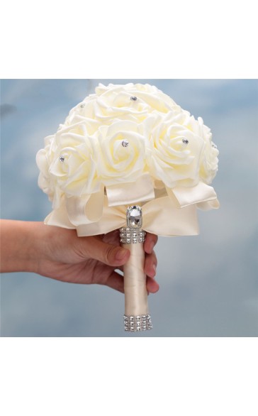 Round Foam Bridal Bouquets (Sold in a single piece) - Bridal Bouquets