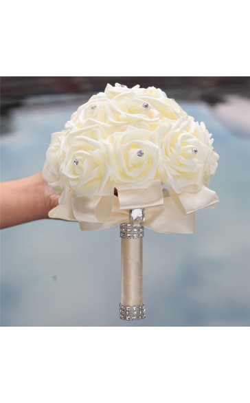 Round Foam Bridal Bouquets (Sold in a single piece) - Bridal Bouquets