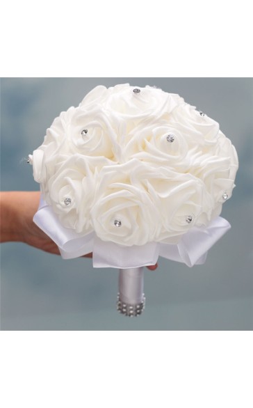 Round Foam Bridal Bouquets (Sold in a single piece) - Bridal Bouquets