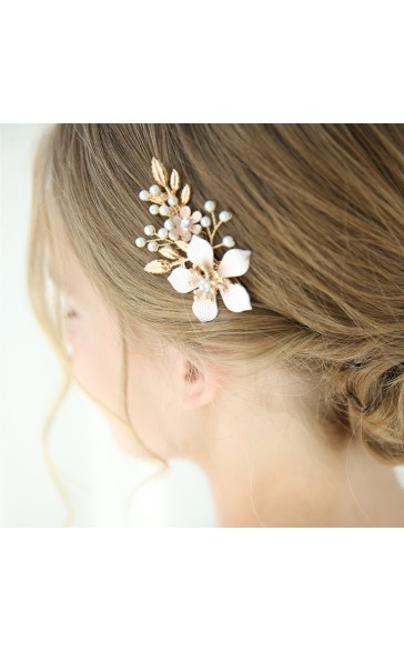 Combs & Barrettes/Headpiece Beautiful With Venetian Pearl (Sold in single piece)