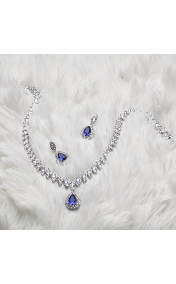 Ladies' Classic Alloy With Irregular Cubic Zirconia Jewelry Sets