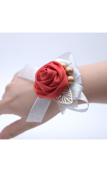 Free-Form Satin Wrist Corsage -