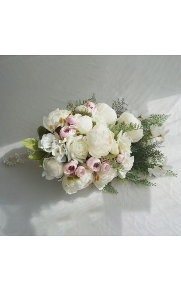 Cascade Silk Flower Bridal Bouquets -