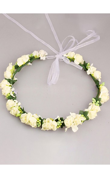 Flower Girl PE Flower Headband With Flower