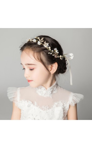 Alloy/Crystal With Flower Headbands (Sold in a single piece)