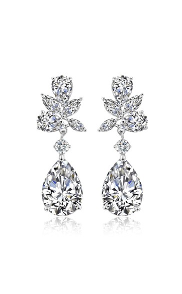 Ladies' Exquisite Alloy With Irregular Rhinestone Earrings