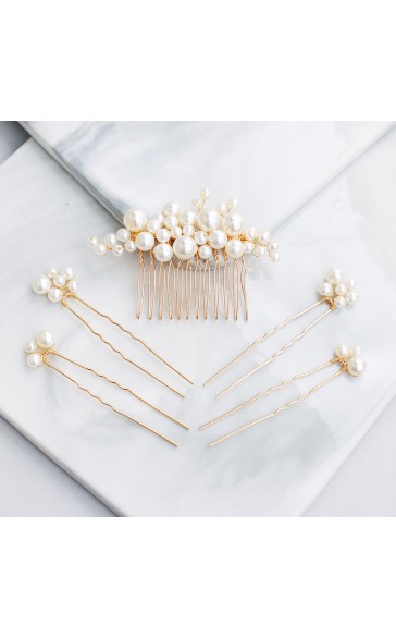 Hairpins/Combs & Barrettes/Headpiece Handmade (Set of 5)