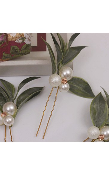 Hairpins/Headpiece Romantic With Venetian Pearl (Set of 6)